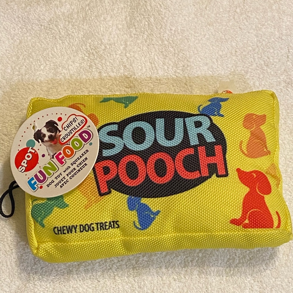 SPOT Fun Food Sour Pooch Dog Toy with Squeakers Chew-Toy